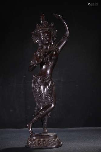 A Chinese Rosewood Bodhisattva Tara Statue