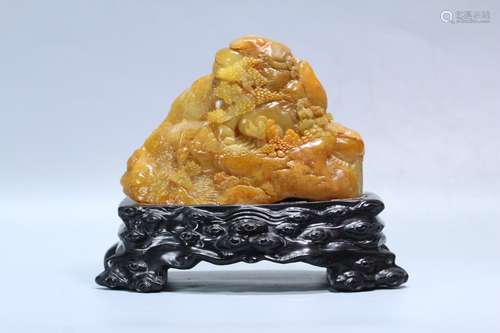 A Chinese Tianhuang Stone Moutain Shaped Ornament