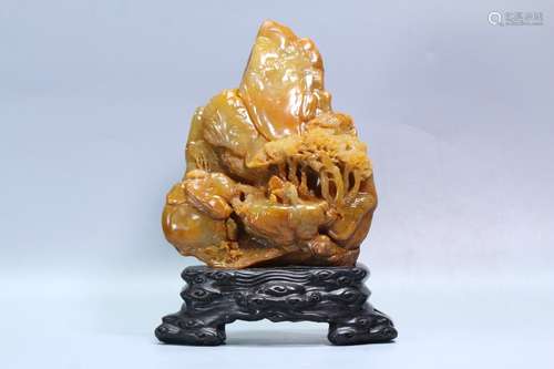 A Chinese Tianhuang Stone Figure Shaped Ornament