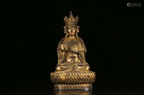 A Chinese Gilt Bronze Buddha