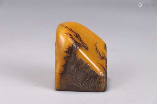 A Chinese Tianhuang Stone Story And Scene Carved Seal