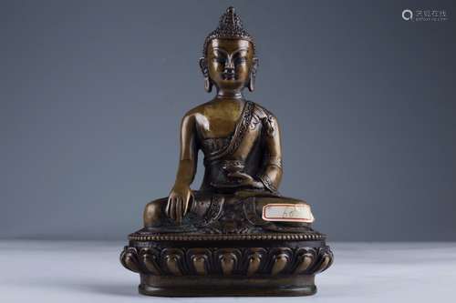 A Chinese Gilt Bronze Gautama Buddha