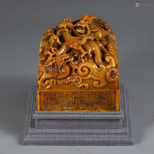 A Chinese Tianhuang Stone Dragon Carved Seal