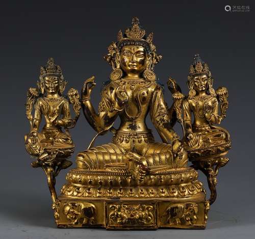 A Chinese Gilt Bronze Buddha