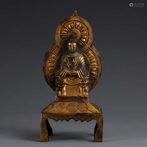 A Chinese Gilt Bronze Buddha