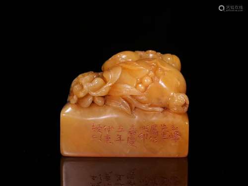 A Chinese Tianhuang Stone Story Carved Seal