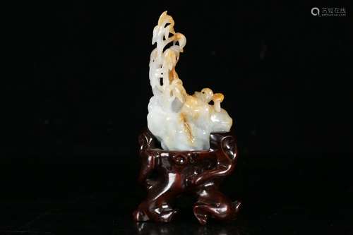 A Chinese Jadeite Carved Ornament