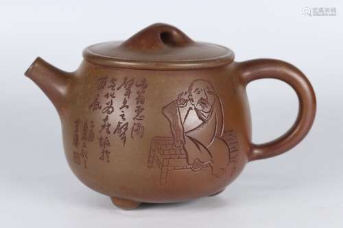 A Chinese Zisha Teapot