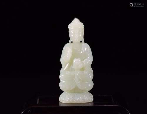 A Chinese Hetian Jade Buddha Ornament