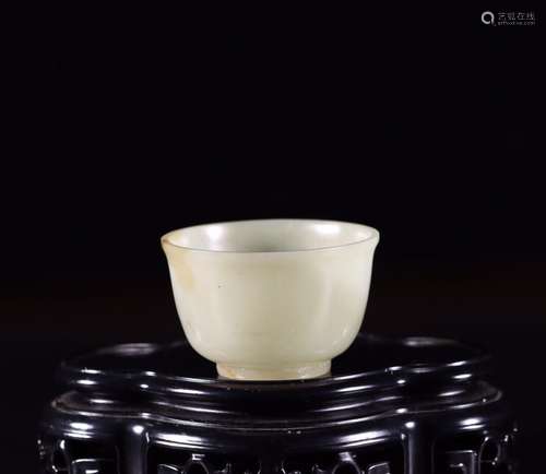 A Chinese Hetian Jade Cup