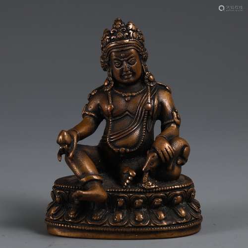 A Chinese Bronze God Of Wealth Statue