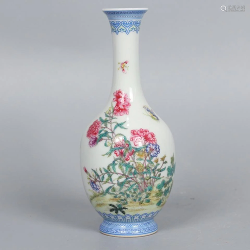 ANCIENT CHINESE,FAMILLE-ROSE VASE