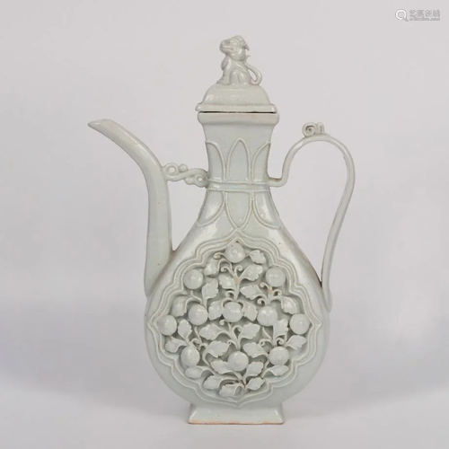 ANCIENT CHINESE,CELADON-GLAZED EWER