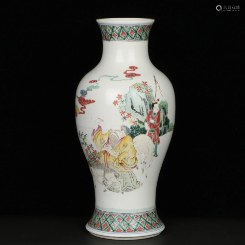 ANCIENT CHINESE,FAMILLE-ROSE VASE