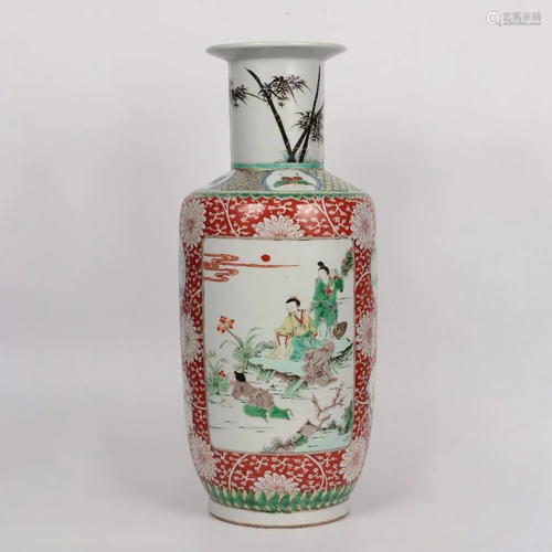 ANCIENT CHINESE,FAMILLE-ROSE VASE