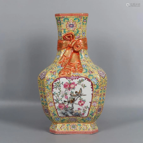 ANCIENT CHINESE,FAMILLE-ROSE VASE