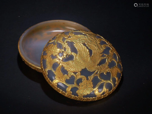 ANCIENT CHINESE,AGATE GOLD 