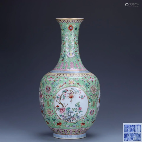 ANCIENT CHINESE,FAMILLE-ROSE VASE