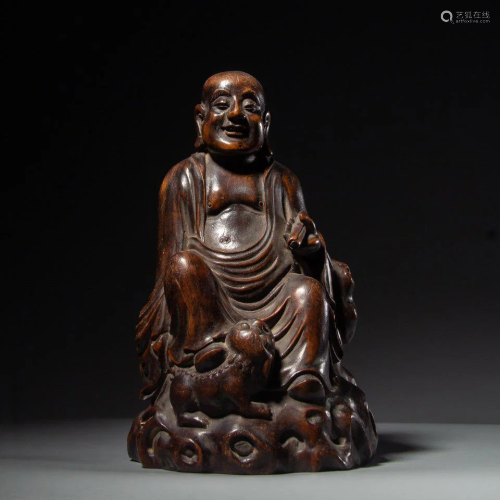 ANCIENT CHINESE,WOOD CARVING BUDDHA STATUE