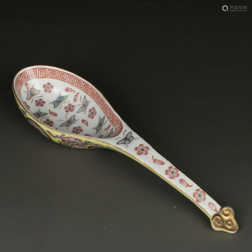 ANCIENT CHINESE,FAMILLE-ROSE SPOON