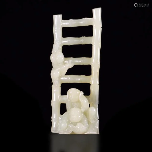 ANCIENT CHINESE,WHITE JADE CARVING