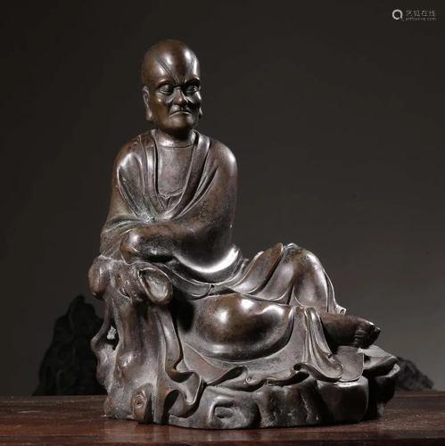 QING DYNASTY,BRONZE BUDDHA STATUE