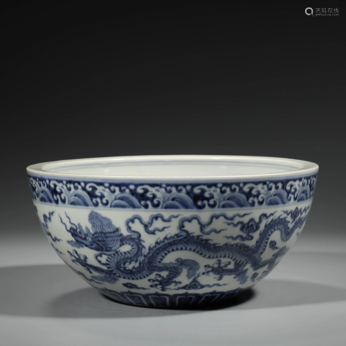 ANCIENT CHINESE,BLUE AND WHITE BOWL