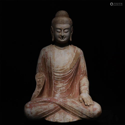 ANCIENT CHINESE,STONE CARVING BUDDHA STATUE