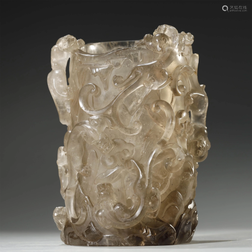 ANCIENT CHINESE,CRYSTAL CARVING 
