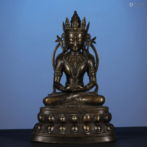 ANCIENT CHINESE,ALLOY COPPER BUDDHA STATUE