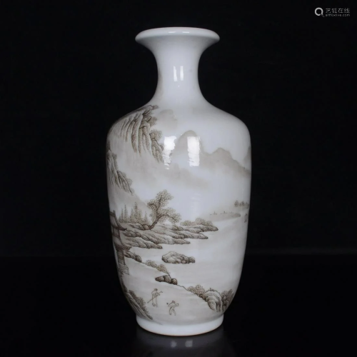 ANCIENT CHINESE,INK COLOR VASE