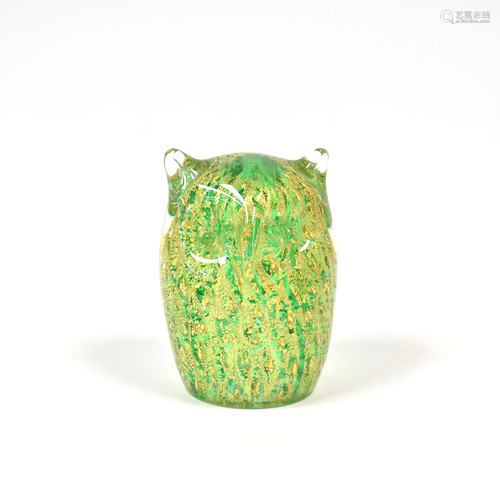 VINTAGE MURANO GLASS OWL WITH ORIGI…