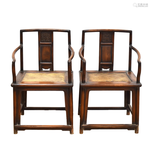 PAIR OF ANTIQUE CHINESE HUANGHUALI R…