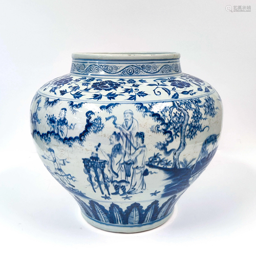 CHINESE MING BLUE & WHITE FIGURINES…