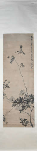 Ming dynasty Zhou zhimian's flower and bird painting