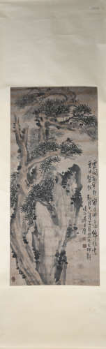 Qing dynasty Li fangying's pine tree painting
