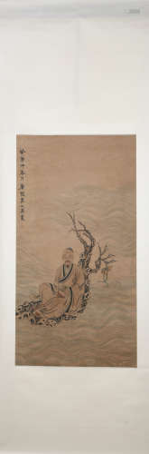 Qing dynasty Yu zhiding's figure painting