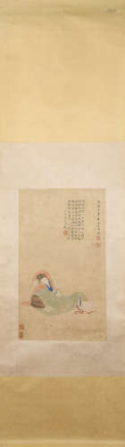 Qing dynasty Shangguan zhou's figure painting