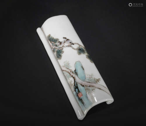Qing dynasty pastel pen container