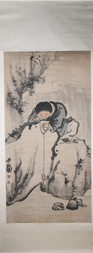 Qing dynasty Min zhen's figure painting