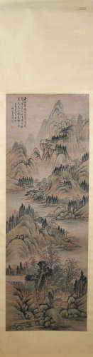Qing dynasty Shen zhuo's landscape painting