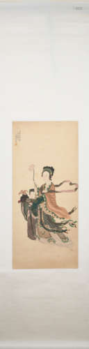 Qing dynasty Jin tingbiao's figure painting