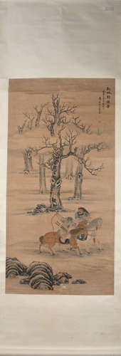 Qing dynasty Shang rui's figure painting