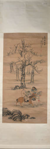Qing dynasty Shang rui's figure painting