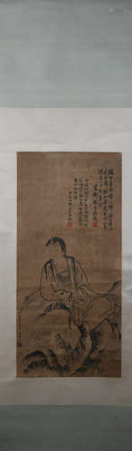 Ming dynasty Li lin's figure painting