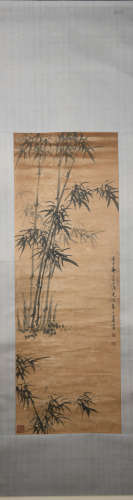 Qing dynasty Zhu zhipan's bamboo painting
