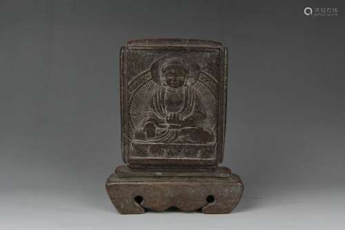 Chinese Huangli Wood Carving Buddha Incense Holder