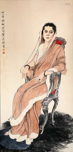 Chinese Xu Beihong'S Figure Painting