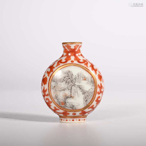 Qianlong of Qing Dynasty            Pink snuff bottle