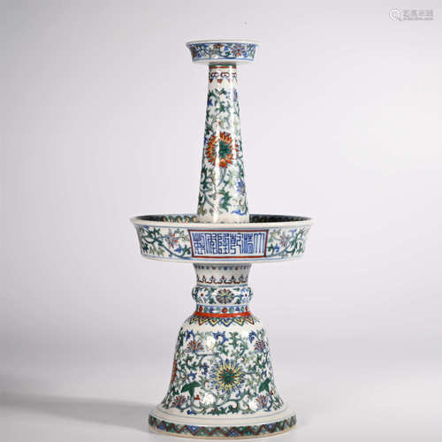 Qianlong of Qing Dynasty            Pastel candlestick